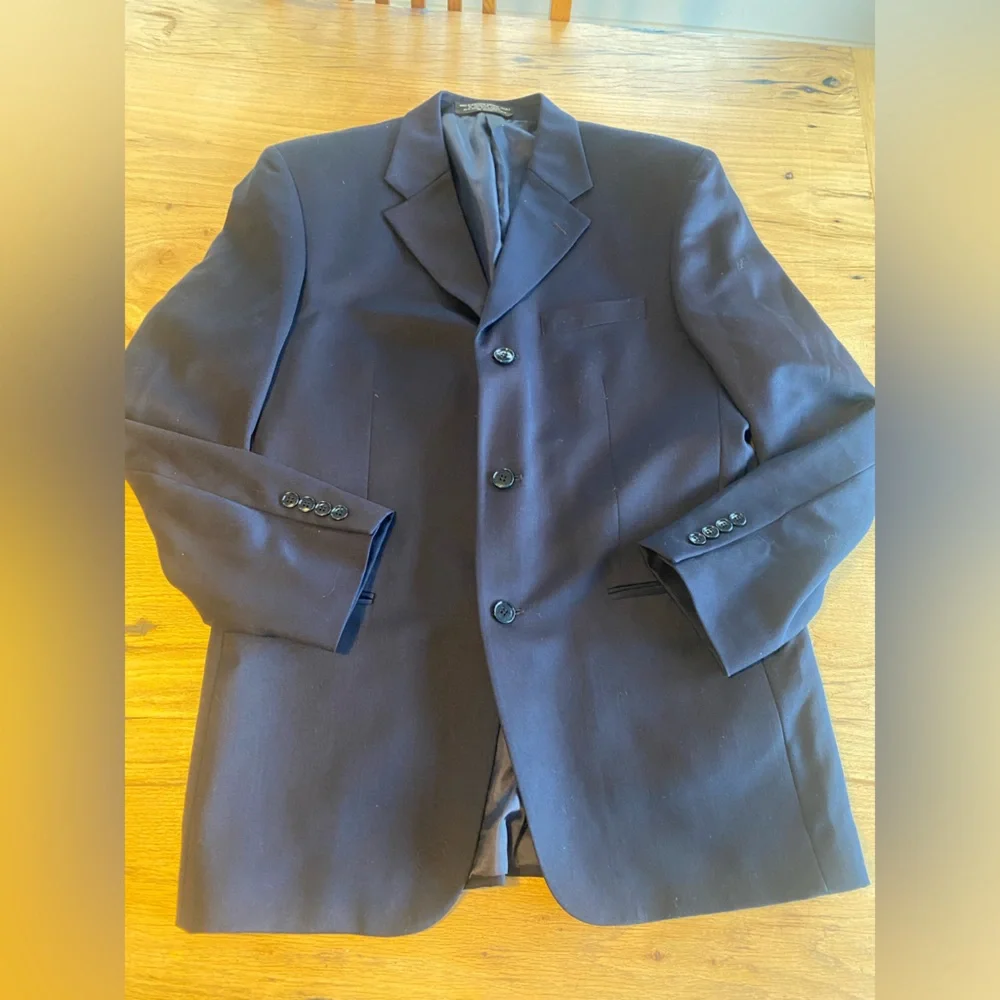 Jones New York‎ Dark Navy Men's Pleated Cuff Classic Suit Preowned